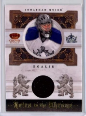 2010-11 Crown Royale Heirs to the Throne Jersey #JQ Jonathan Quick 022/250
